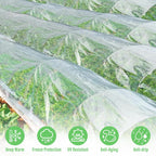 legigo 10 x 30 ft clear greenhouse plastic, close-up detail