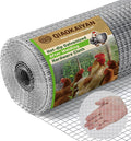 16" x 50' Hardware Cloth - 19 Gauge Heavy-Duty 1/2 Inch Welded Chicken Wire, Hot-Dipped Galvanized Mesh for Chicken Coop & Garden Fencing