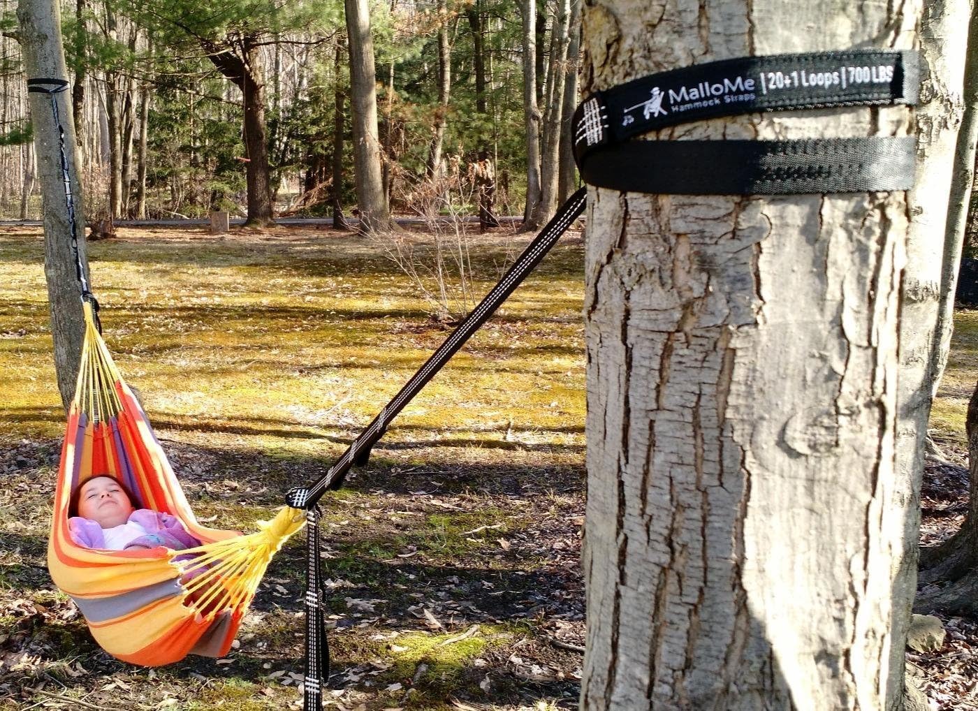 MalloMe Hammock Straps for Trees - Swing Straps - Multi-Purpose Hanging Kit, Heavy Duty Adjustable Tree Strap for Hammocks, Swings & Outdoor Use, Safe for Branch or Between 2 Trees