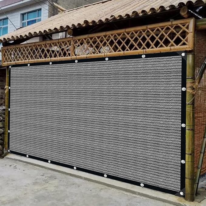Sun Shade Cloth with Grommets,90% UV Protection Shade Fabric,Pergola Shade Cover Canopy Fence Privacy Screen Balcony,Sunshades for Patio Pergola Garden Backyard Porch Outdoor,Grey-3x6FT