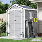 aoxun 6×4 ft resin shed with reinforced floor, main product view