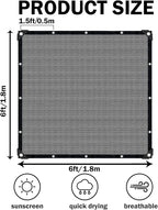Grey Sun Shade Cloth,Pergola Shade Cover with Reinforced Grommets,90% Shade Fabric Fence Privacy Screen Balcony,Pergola Shade Cover Canopy Garden Carport Porch Deck Patio Shade Cover,6x6FT