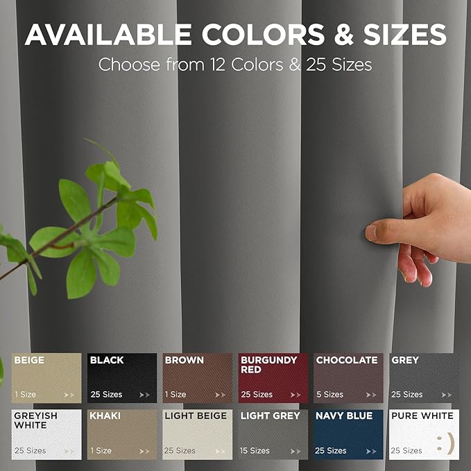 Joydeco Blackout Door Curtain for Doorway Privacy 84 Inches Long, Grommet Closet Curtain for Open Closet, Room Divider for Bedroom Living Room (Light Grey, 52Wx84L, 1 Panel)
