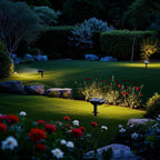 RUIKORING 73 LED Solar Spot Lights Outdoor Waterproof, Cool White, 1 Pack | Landscape Spotlight with 3 Lighting Modes, Dusk to Dawn Auto On/Off, 2-in-1 Wall & Ground Mount for Yard, Garden & Pathway