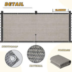 LOVE STORY Balcony Privacy Screen, 3'x10' Deck Shield Screen Fence Cover,UV Protection and Weather-Resistant, 3 FT Height for Deck, Patio, Backyard, Outdoor Pool, Porch, Railing, Beige-Grey