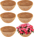 LCHUANG Coco Liners for Planters - 6 Pack 12 Inch Round Hanging Basket Liners, 100% Natural Coconut Fiber Replacement Liners for Hanging Baskets Planters Flowers, Plants, Vegetables (12'' Pack of 6)