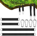 4 PCS Short Straps Tree Swing Straps Hanging Kit, with Carabiners, Heavy Duty Suspension Kits for Gym Fitness Cable Machine Extension, Hanging Pulleys, Rings,Hammock Tree Straps