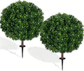 27.5" artificial boxwood topiary ball tree, set of, main product view