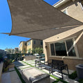 SUNLAX Sun Shade Sail 8' x 16' x 17.9' Brown Rectangle Canopy Sail Shade Cover UV Block Permeable Sunshade Outdoor for Patio Backyard Deck Pergola (We Make Custom Size)