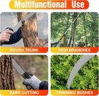 LAANPOLE 26FT Pole Saw, Telescoping Tree Trimmer with 5-20FT Extension Pole, Manual Branches Pruner for Backyard, Orange