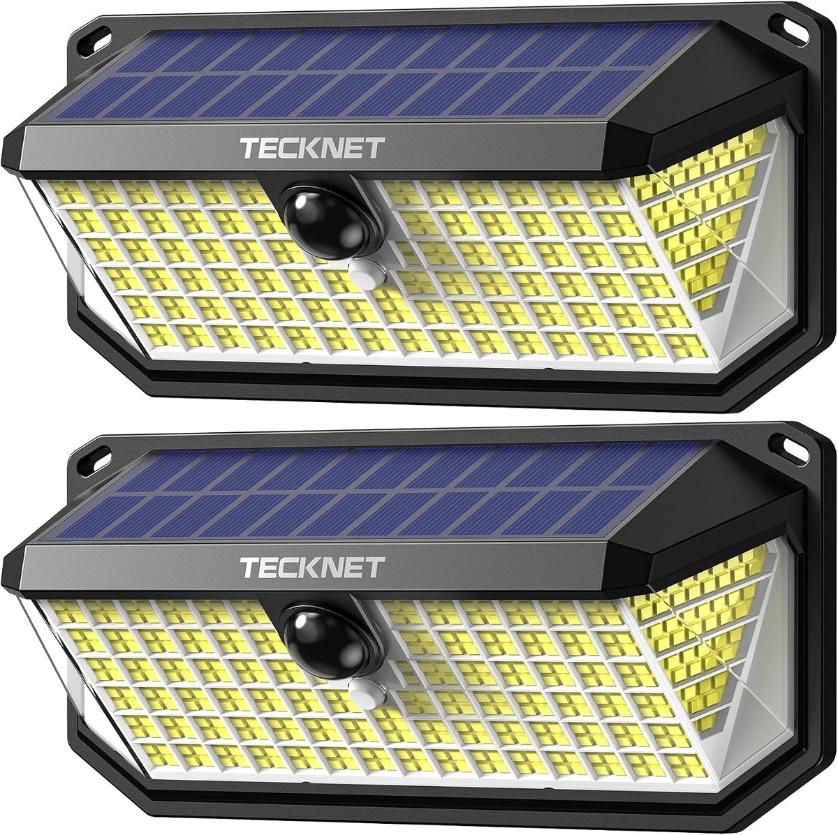 tecknet 416 led solar lights outdoor motion sensor, main product view