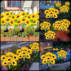 6 Pack with 36 Sunflower Lights,Solar Lights Outdoor Garden Decor,Solar Flowers Lights Waterproof,Sunflowers Birthday Gifts for Mom Women Grandma,Decorative Stakes Lights for Landscape Yard Patio Lawn