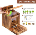 Wooden Squirrel Feeder Box, Sturdy Squirrel Feeding House with Thickness 1.5CM Wood, No Assembly Required, for Backyard Outside Garden (1 PCS)