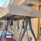 Universal Garden Swing Chair Replacement Canopy, Outdoor Hammock Cover for Patio & Balcony, Khaki, Available in 118x158cm & 124x152cm Sizes One Color 118 * 198cm/46 * 77in
