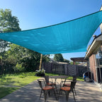 SUNLAX Sun Shade Sail 10' x 17' Turquoise Blue Rectangle Canopy Sail Shade Cover UV Block Permeable Sunshade Outdoor for Patio Backyard Deck Pergola (We Make Custom Size)