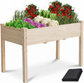 48x24x30 elevated wooden raised garden bed with legs, main product view