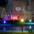 aosea solar yard lights, 4 pack, 7 colors, main product view