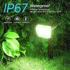 Consciot Solar Spot Lights Outdoor, Christmas Color Changing Lights Waterproof, 10 Colors Dusk-to-Dawn Landscape Spotlights, Outdoor Christmas Decorations for Garden Yard, 6 Pack