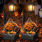 PASAMIC 2 Pack Solar Lamp Post with Planter, 2 in 1 Outdoor Solar Planter Lights, Waterproof Decorative Solar Lamp Post Light, Wall Mount or Freestanding for Garden, Patio & Porch, Warm White