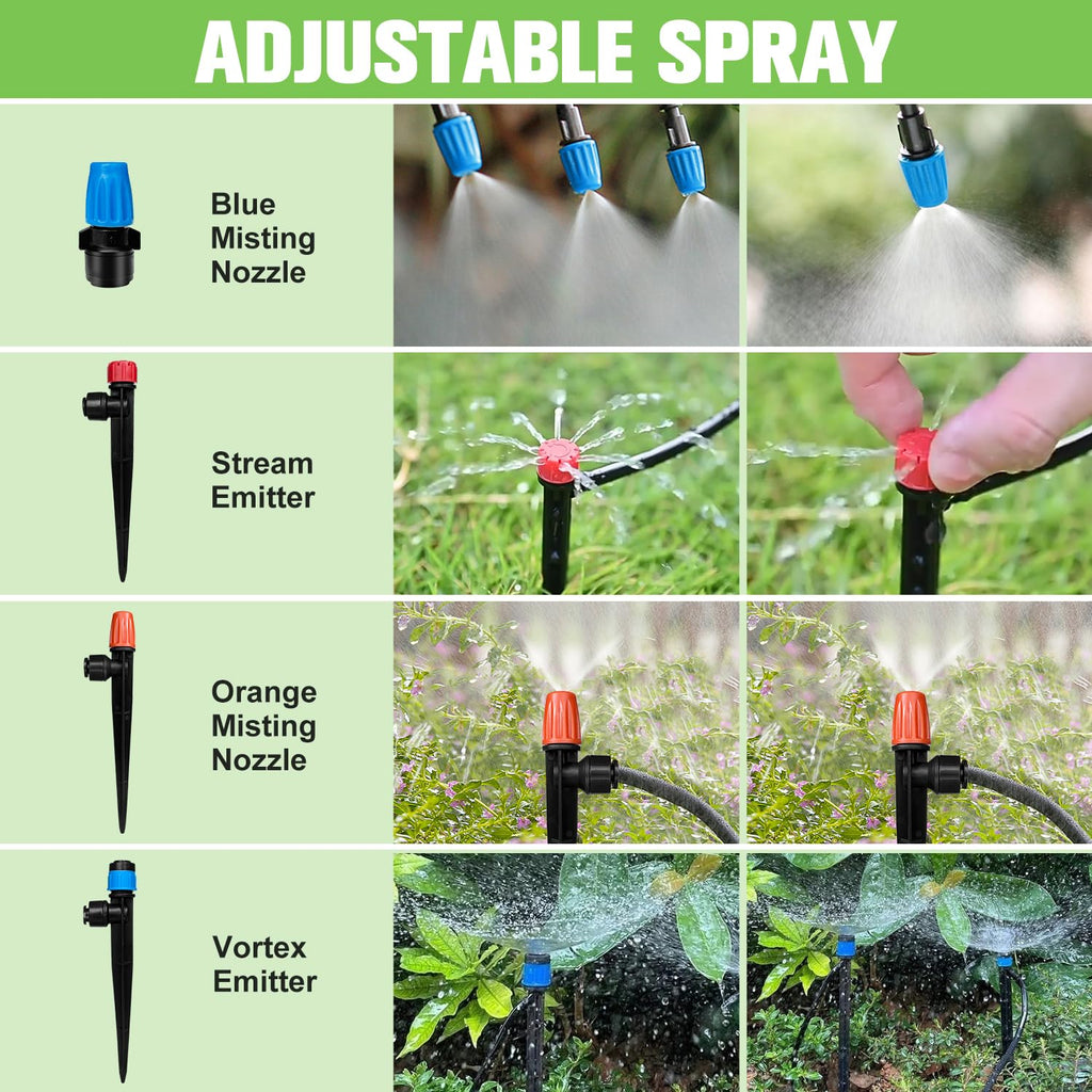 260ft drip irrigation system for garden with 40 showing dimensions