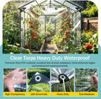 clear tarp heavy duty waterproof 6x6ft clear vinyl shown in use