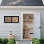 shed windows 2 pack, fixed transom windows 10", close-up detail