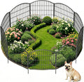 3-layer garden fence with gate 10 panel 24in, main product view