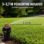 Rain Bird US-412 Uni-Spray Body w/12' Van Adjustable 0-360 Degree Nozzle 4" Pop-Up RainBird US412