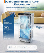 garveehome 8000btus portable air conditioners with remote control,350, side view