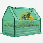 quictent raised garden bed with cover galvanized planter, main product view