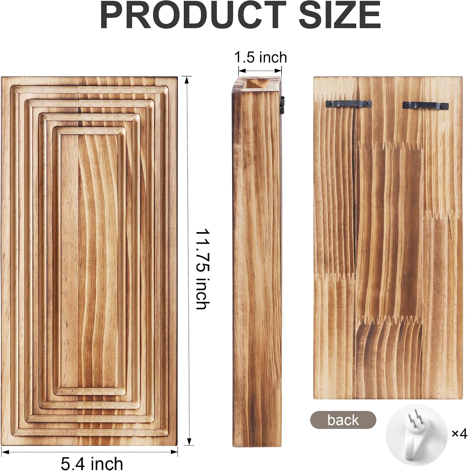Wooden Wall Planter Vase,2 Pack Hanging Planter for Indoor Fake Plants Modern Boho Farmhouse Wall Art Decor for Home Indoor Kitchen Modern Farmhouse Bathroom Living Room Dining Room(Brown)