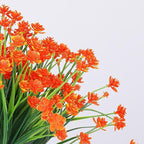 AGIRL 24 Bundles Artificial Fall Flowers Outdoor Indoor Decoration,Fake Plastic Flowers,Faux Mums Plant for Thanksgiving Fall Decor,for Hanging Outside Garden Front Door Porch Patio Window Box