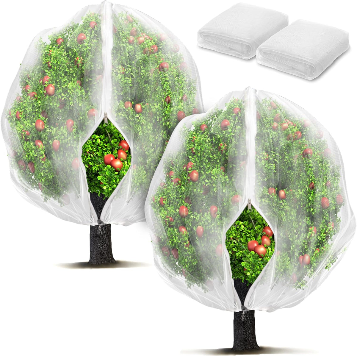 fruit tree netting bags with zipper and drawstring, main product view