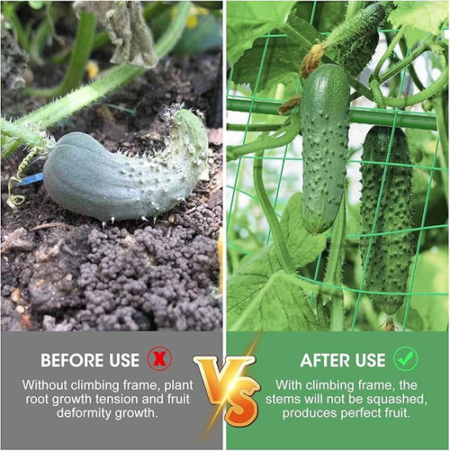 55" H x 36" W Cucumber Trellis for Raised Bed Garden, Cucumber Trelli for Climbing Plants Outdoor，A-Frame Vegetable Grow Supports, Tomato Plant Support for Tomato Squash Zucchini (1PC)