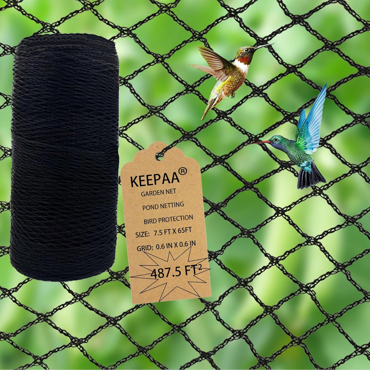 heavy duty bird netting - 0.6" mesh uv, main product view