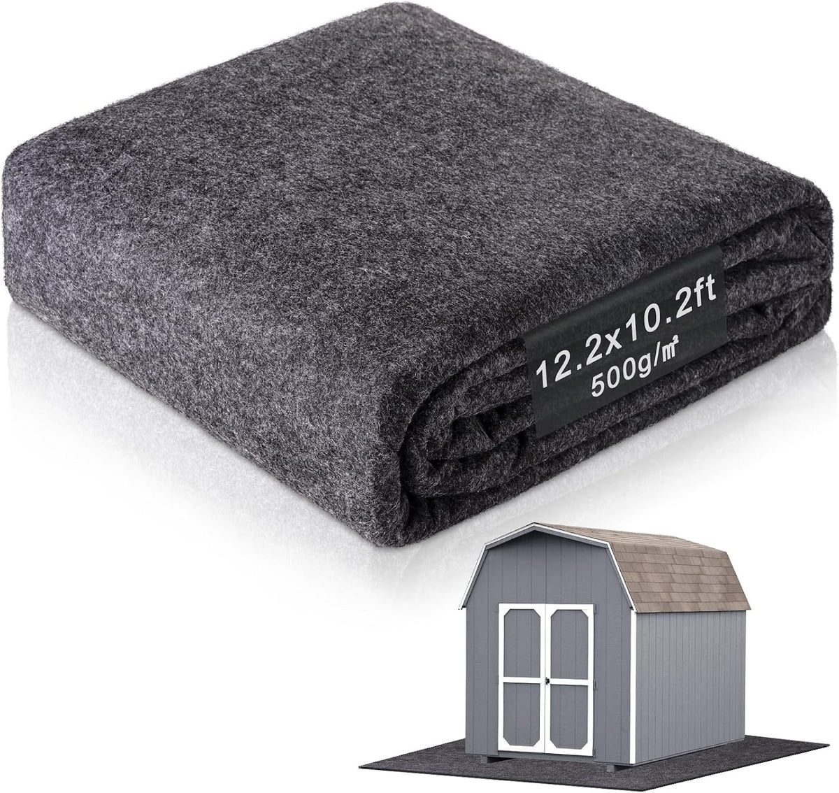 12.2 x 10.2 ft storage shed floor mat—waterproof, main product view