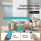 mountman 12000btu mini split ac/heating system with wifi, side view