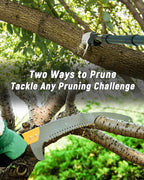 14.5FT Pole Saw with Adjustable Length for Tree Trimming, Lightweight Manual Pruning Saw with Mn Steel Blade, Long Extension Branch Cutter Pole Pruner for Yard, Garden, Patio & Forestry Use