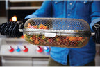 Napoleon Rotisserie Grill Basket - Stainless Steel, Fits Standard Spit Rods, Best For Wings, Fries And Roasted Veggies