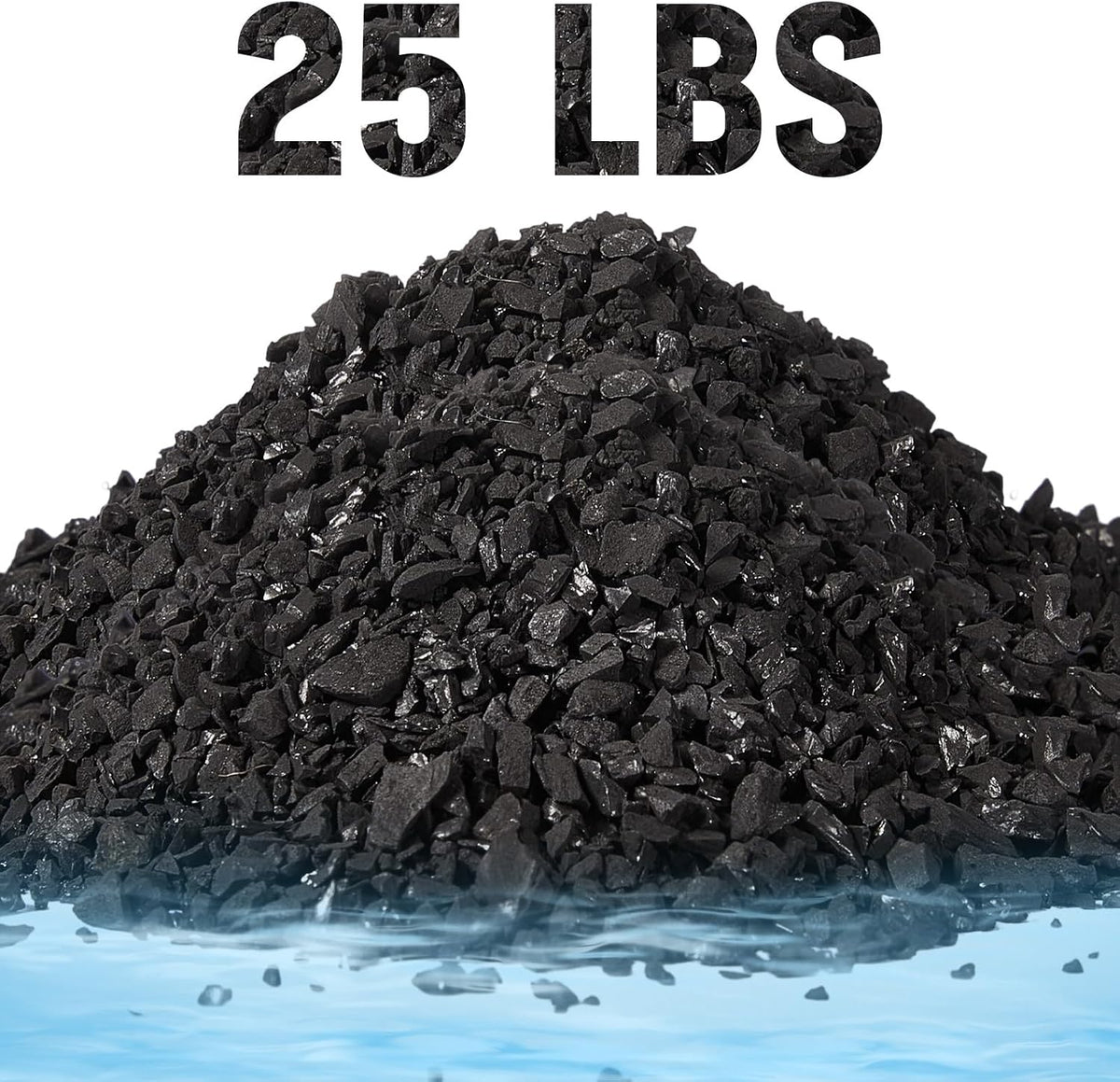 timgle 25 lbs activated charcoal bulk coconut granular, main product view