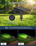 62 LED Solar Spotlights Outdoor Waterproof IP65, 3 Color 2700K/4500K/6500K & 2 Brightness, Auto-Brightness Adjustment, Solar Spot Lights Outdoor, Solar Garden Lights, 2000mAh Battery - 4 Pack