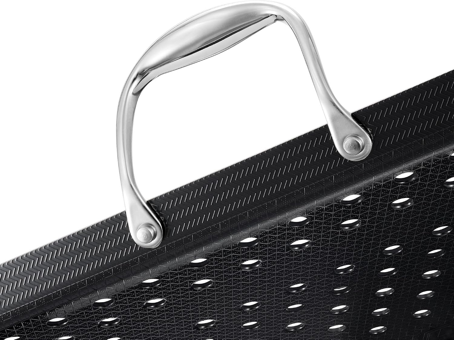 HexClad 16" Hybrid Nonstick BBQ Grill Topper, Dishwasher-Friendly, BBQ and Oven-Safe Up to 900°F