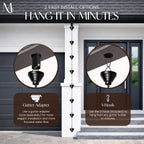 monarch rain chains aluminum siam rain chain, 8.5 showing dimensions