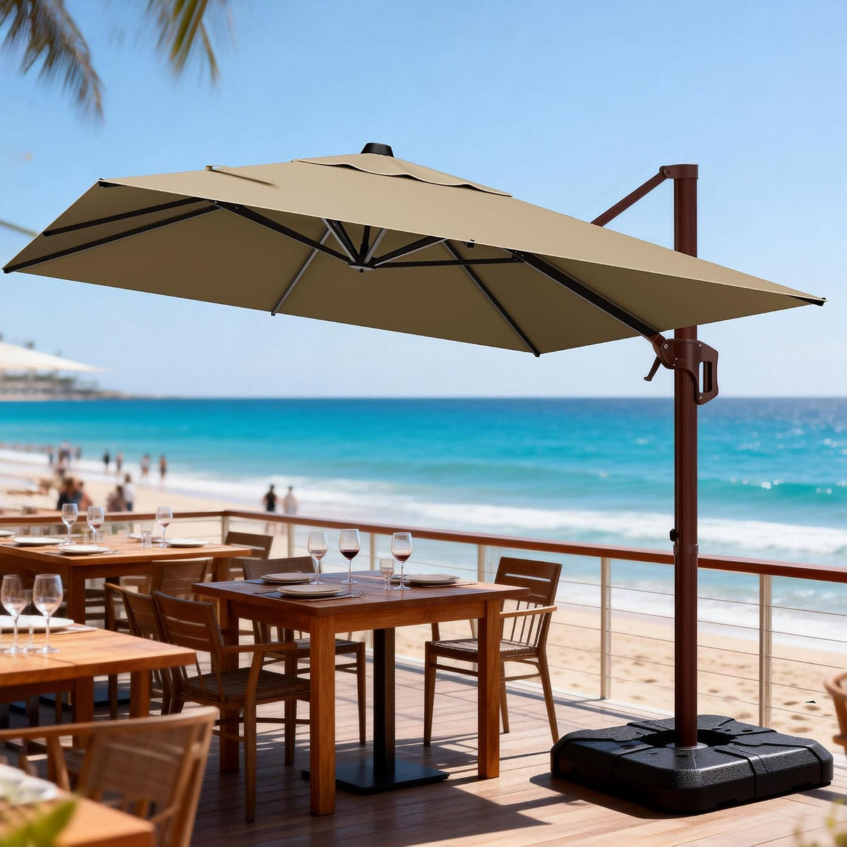9' x 12' cantilever patio umbrella rectangle outdoor, main product view