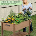 raised garden bed outdoor with lockable wheels, 55"x, package contents