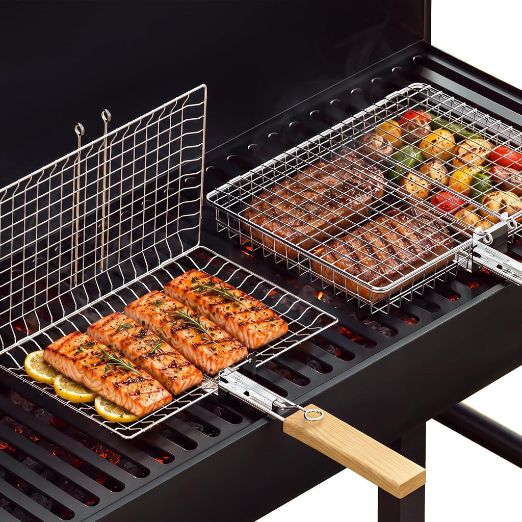 nesting grill basket set, bbq accessories, outdoor camping, main product view