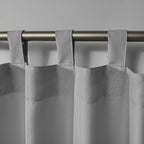 Exclusive Home Cabana Solid Indoor/Outdoor Light Filtering Hook-and-Loop Tab Top Curtain Panel Pair, 54"x84", Cloud Grey