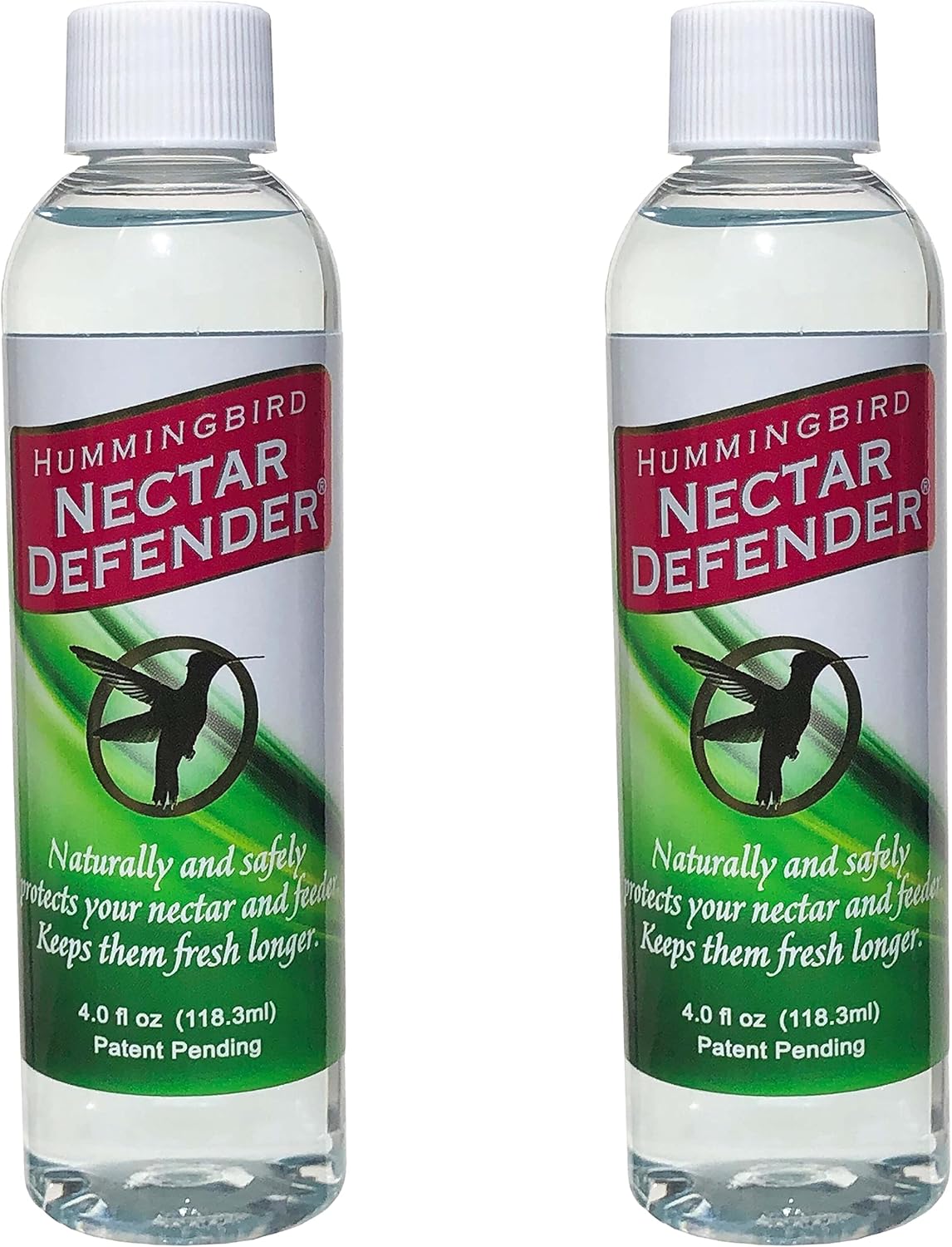 Nectar Defender Hummingbird Nectar Extender, Bird-Safe, Natural, 2-Pack | Bird-safe, Keeps nectar fresh, Reduces spoilage, Extends nectar up to 2 weeks, Dye-free, Protects 16 quarts, Made in USA