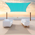 ColourTree TAPR1616 Custom Size 13' x 19' Turquoise Sun Shade Sail Canopy UV Block UPF50 Rectangle - Commercial Standard Heavy Duty - 190 GSM - 3 Years Warranty