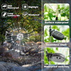 Anordsem Solar Fireworks Lights Outdoor: Garden Light Waterproof for Yard Outside - LED Starburst White Lighting Patio Path Decor 8 Pack - Gardening Gifts for Women Mom Homeowner